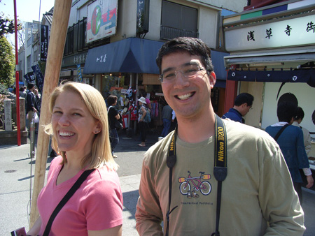 Ben and Carrie in Asakusa