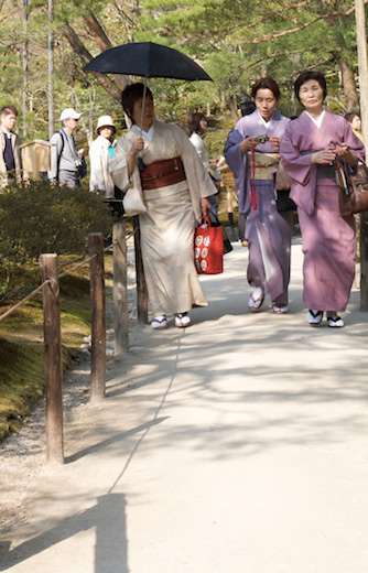 Kimonos at Ginkakuji
