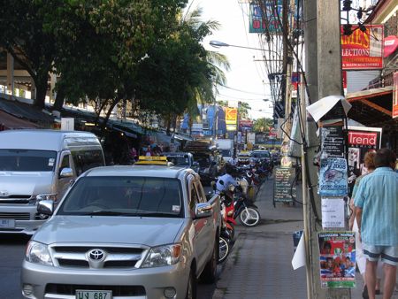 The city of Chaweng in Koh Samui