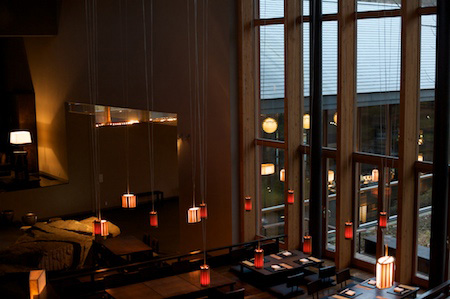 The Japanese restaurant dining area