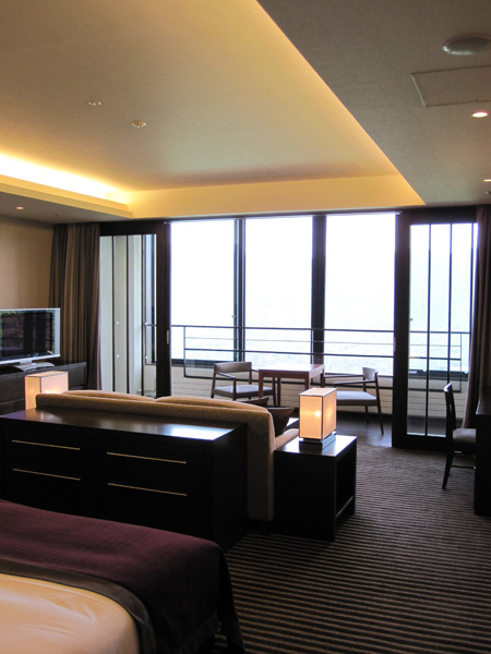 A sleek room with a view