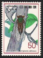 Stamp of Japanese cicada