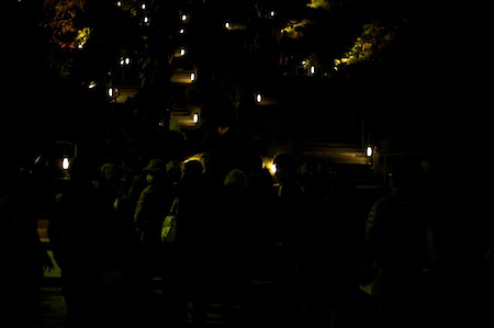 The cold, dark line at Koudaiji