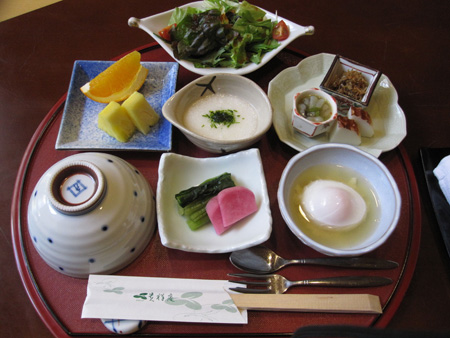 A luxurious Japanese breakfast
