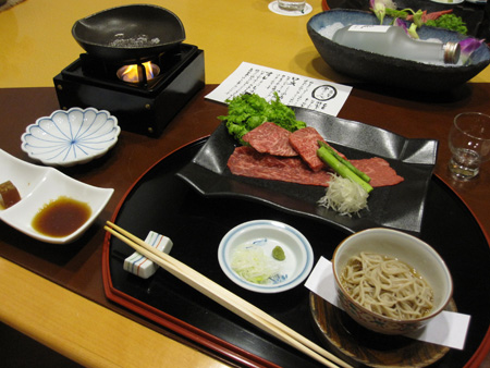 Meat and soba