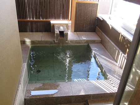 Our private outdoor bath