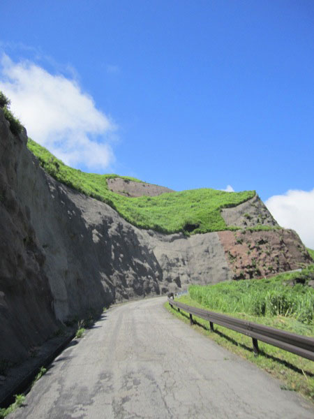 The rim of Mt. Aso
