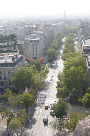 From the Arch de Triomphe
