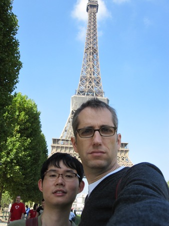 Eiffel Tower in the background