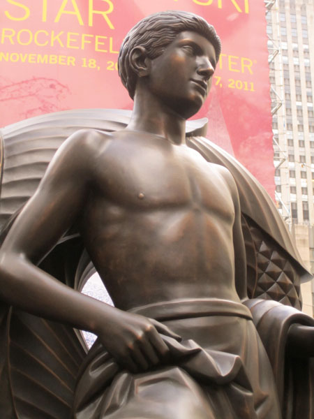 A statue at 30 Rockefeller