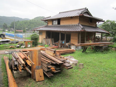 Looking towards the barn