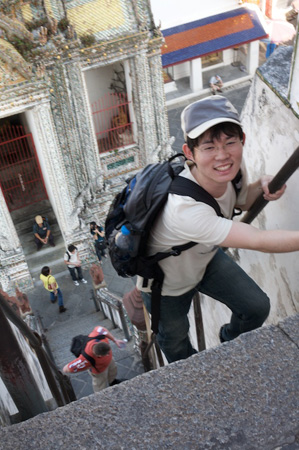Steep stairs at Wat Arun