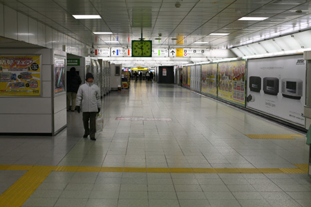 Empty Corridor at 9:30 am, Shinjuku Station, January 1, 2009